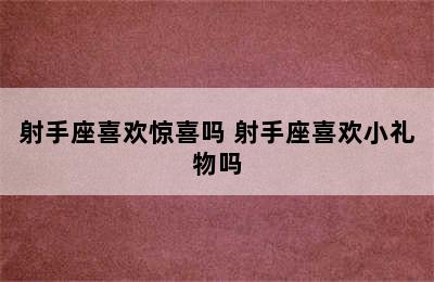 射手座喜欢惊喜吗 射手座喜欢小礼物吗